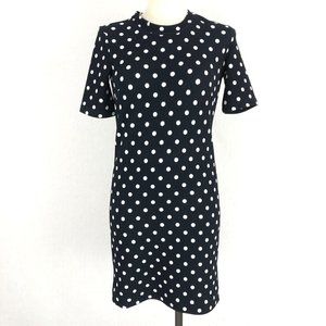 H&M Divided Navy Blue White Polka Dot Dress Sz 6